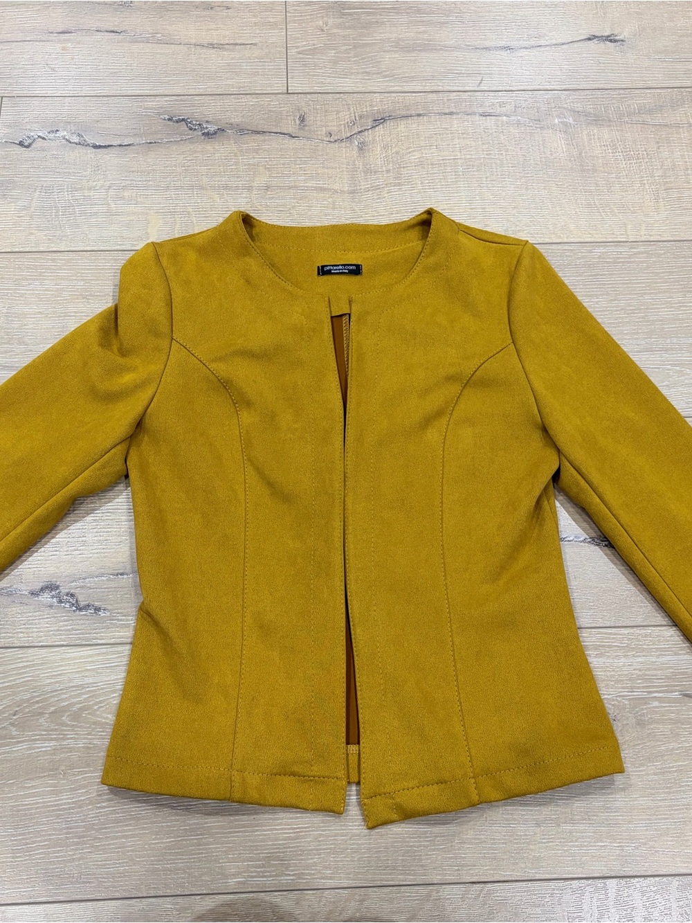 Pittarello Women's Mustard Open-Front Jacket